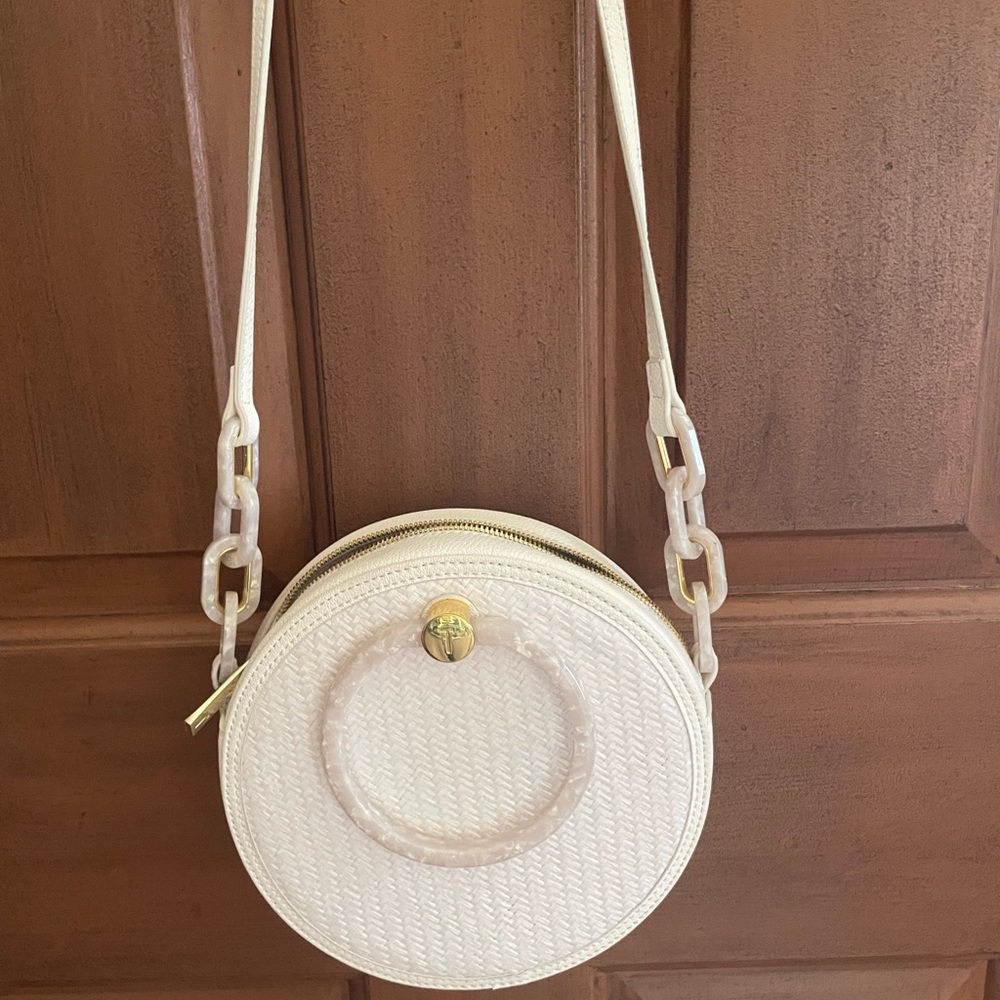 Pre-loved Ted Baker London Agneti Round Crossbody Handbag in White